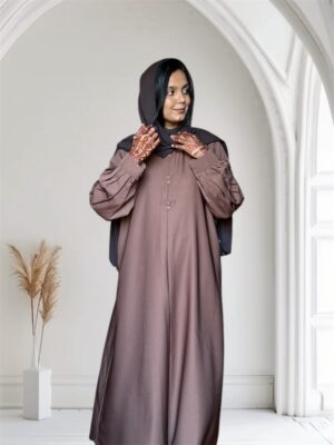 Turkish Plated Sleeves Design Abaya