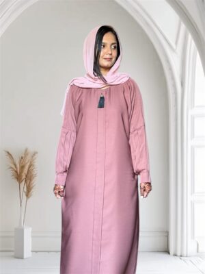 Turkish Style , Maxi With Plated Sleeves, Abaya