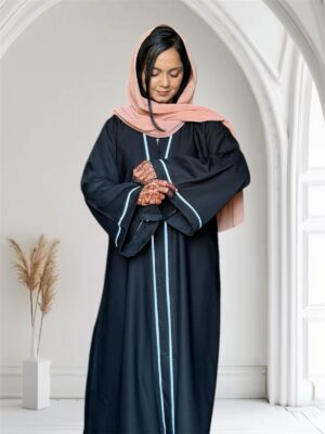 Staple With Front Stripes Style Abaya