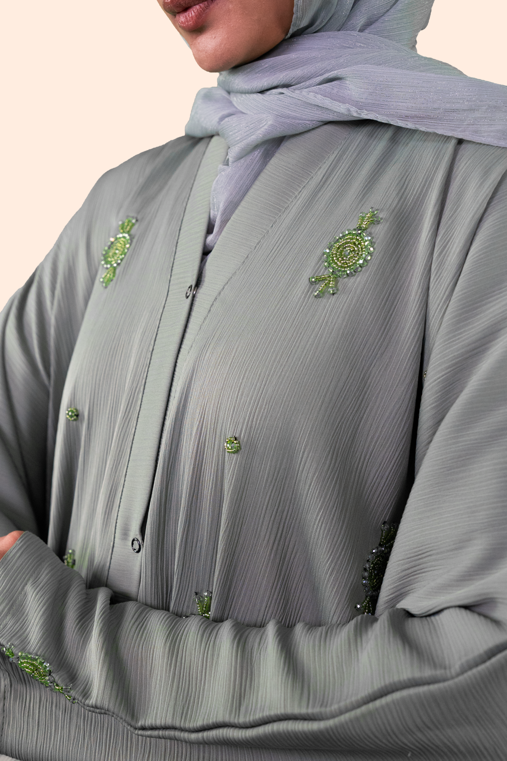 Mint Drop Array - Abaya - Image 3